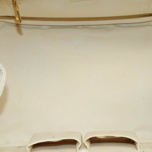 PRADA Canapa MM Hand Bag Canvas White Auth bs8562 - Picture 10 of 16